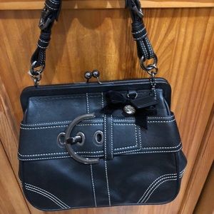 Coach SOH Frame satchel with gun metal clasp